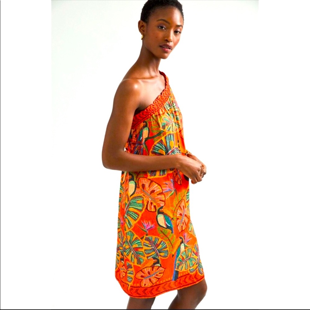 FARM Rio Anthro Fiji One-Shoulder Mini Dress